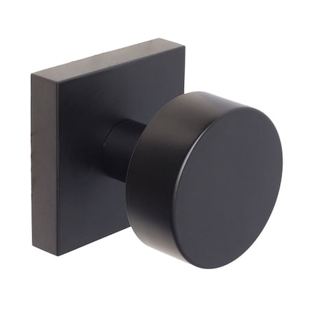 Weslock Mesa Knob Passage Lock with Adjustable Latch and Full Lip Strike Matte Black Finish 007004242FR20